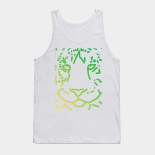 Green Tiger Face Tank Top